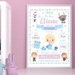 Lámina Nacimiento Personalizada - Ice Princess